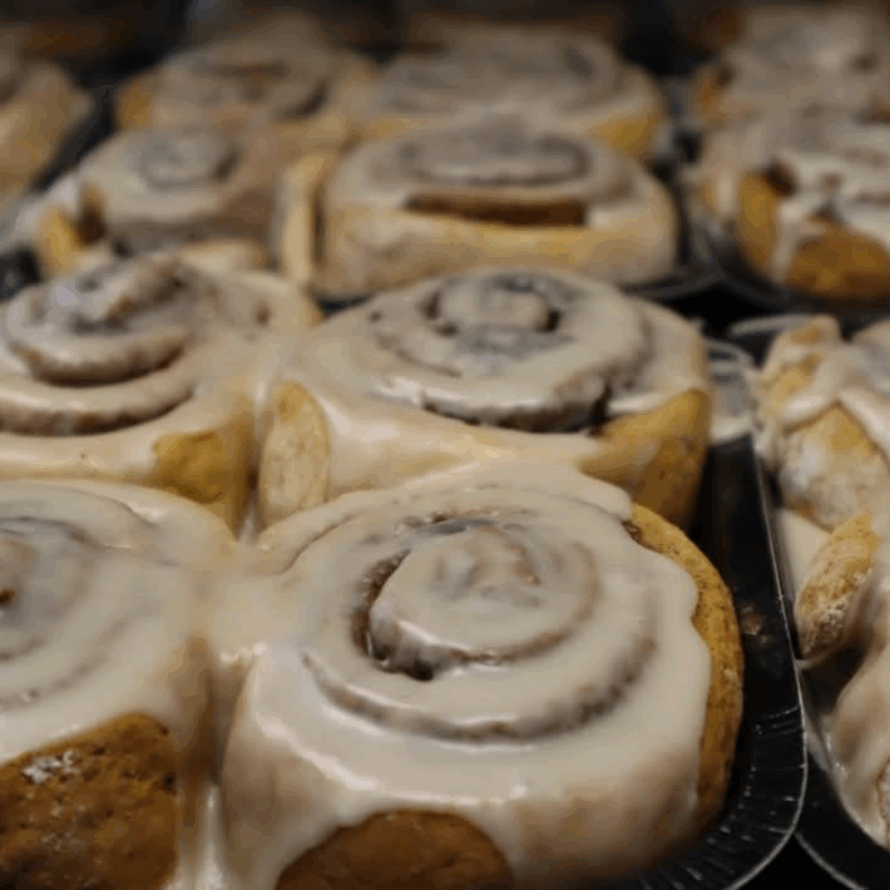cinnamon rolls from the difference baker