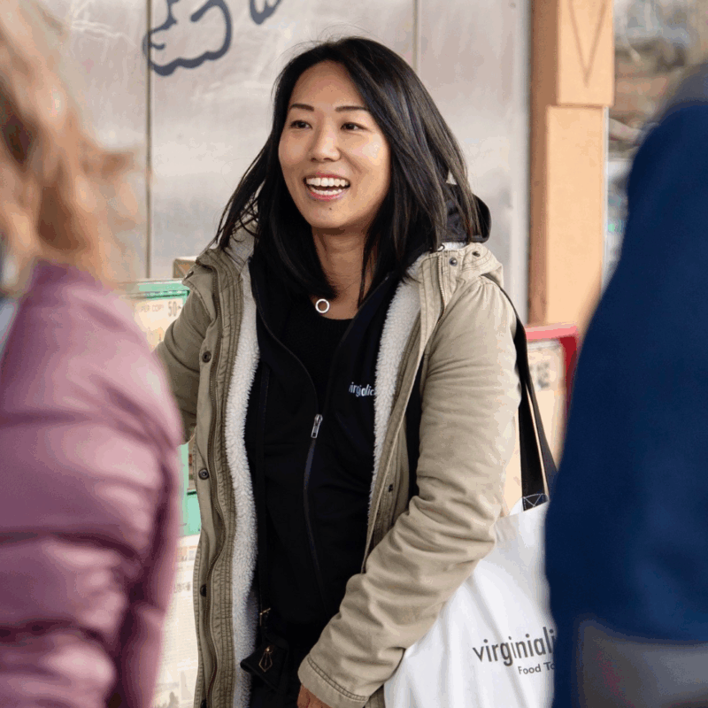 soomin in action leading a virginialicious tour 