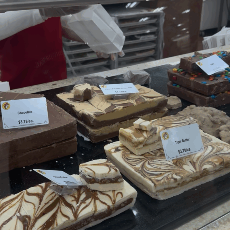 fudge selection at bucees