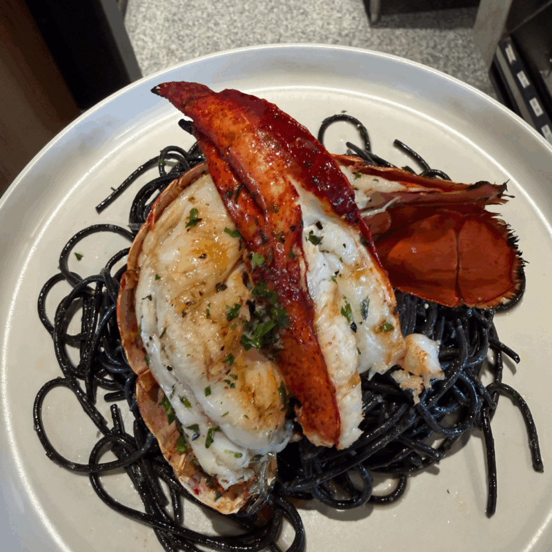pasta with lobster at stratford garden