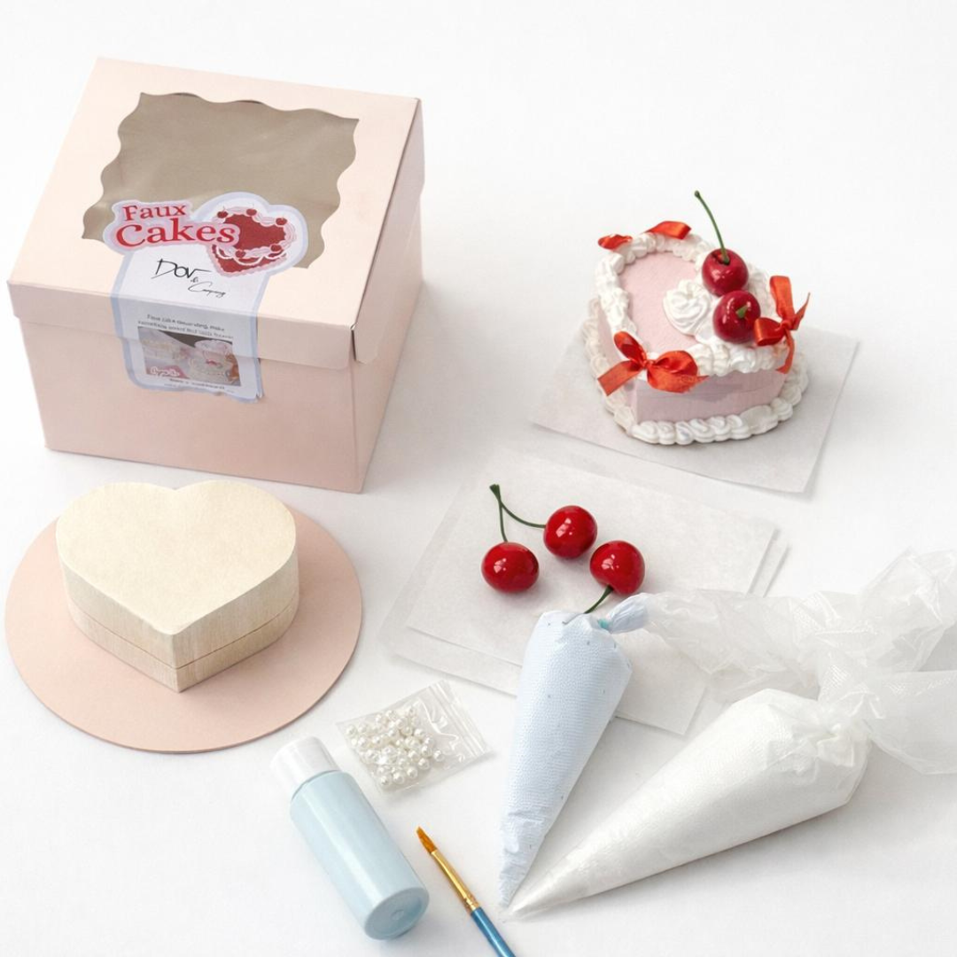 fake cake galentine's workshop
