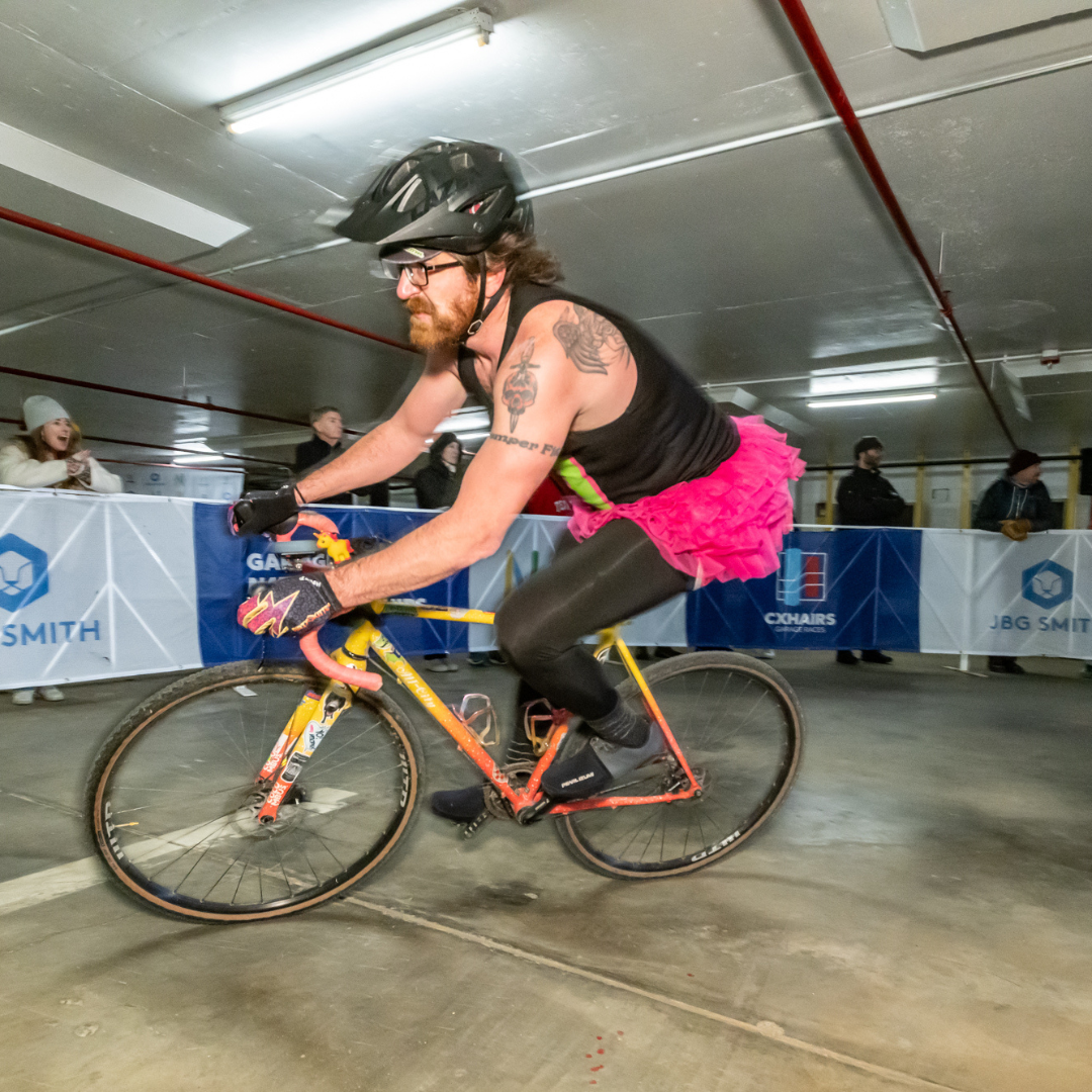 bike racer at the arlington garage racing