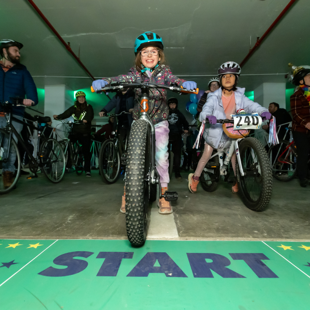 kids race at the arlington garage race