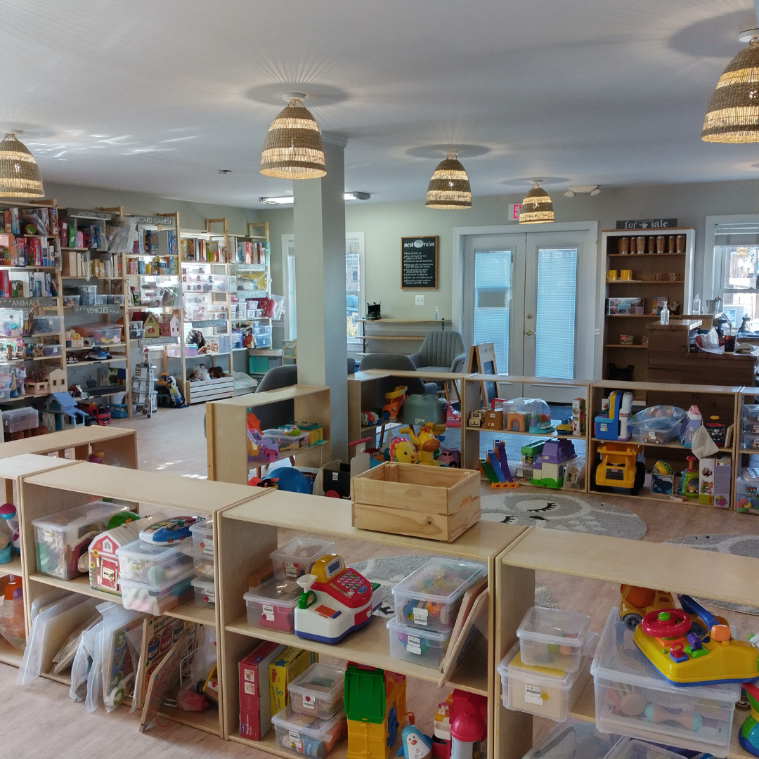 the interior of the toy library in falls church 