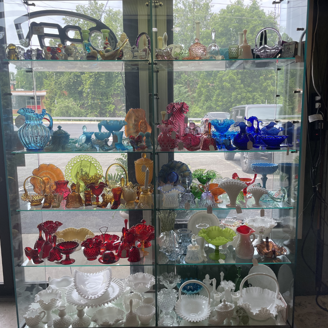 glassware at fox den antiques
