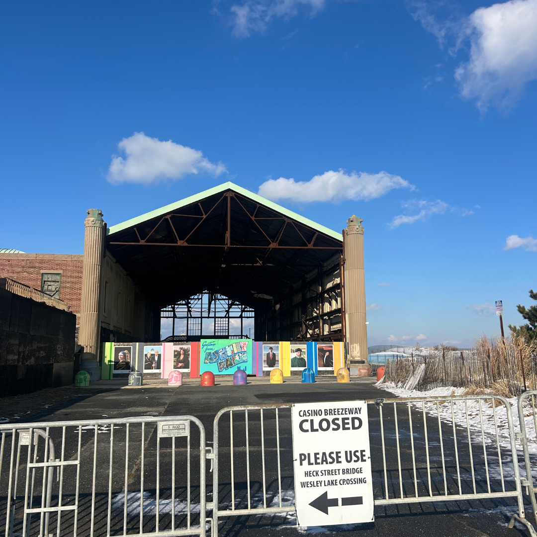 carousel building with signage
